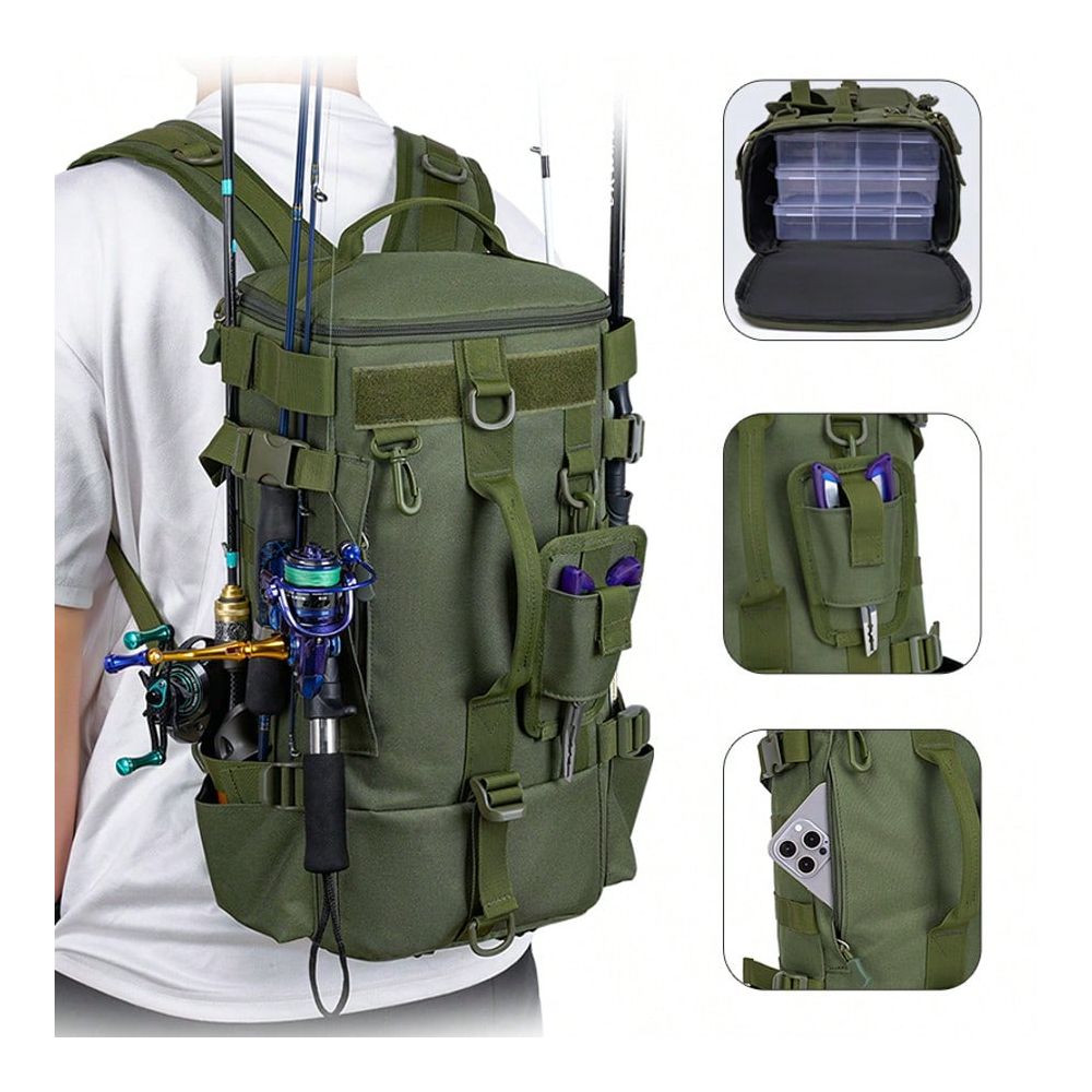Fishing Backpack - Fishing Backpack, One Shoulder Fishing Gear