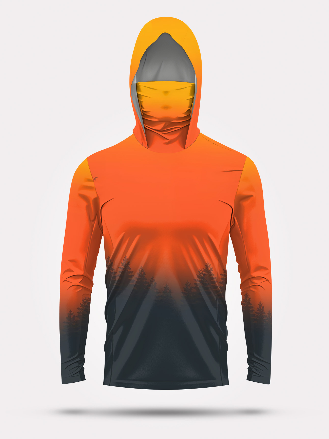 Men's Gradient Forest Printed  - Fishing Hoodie review and price