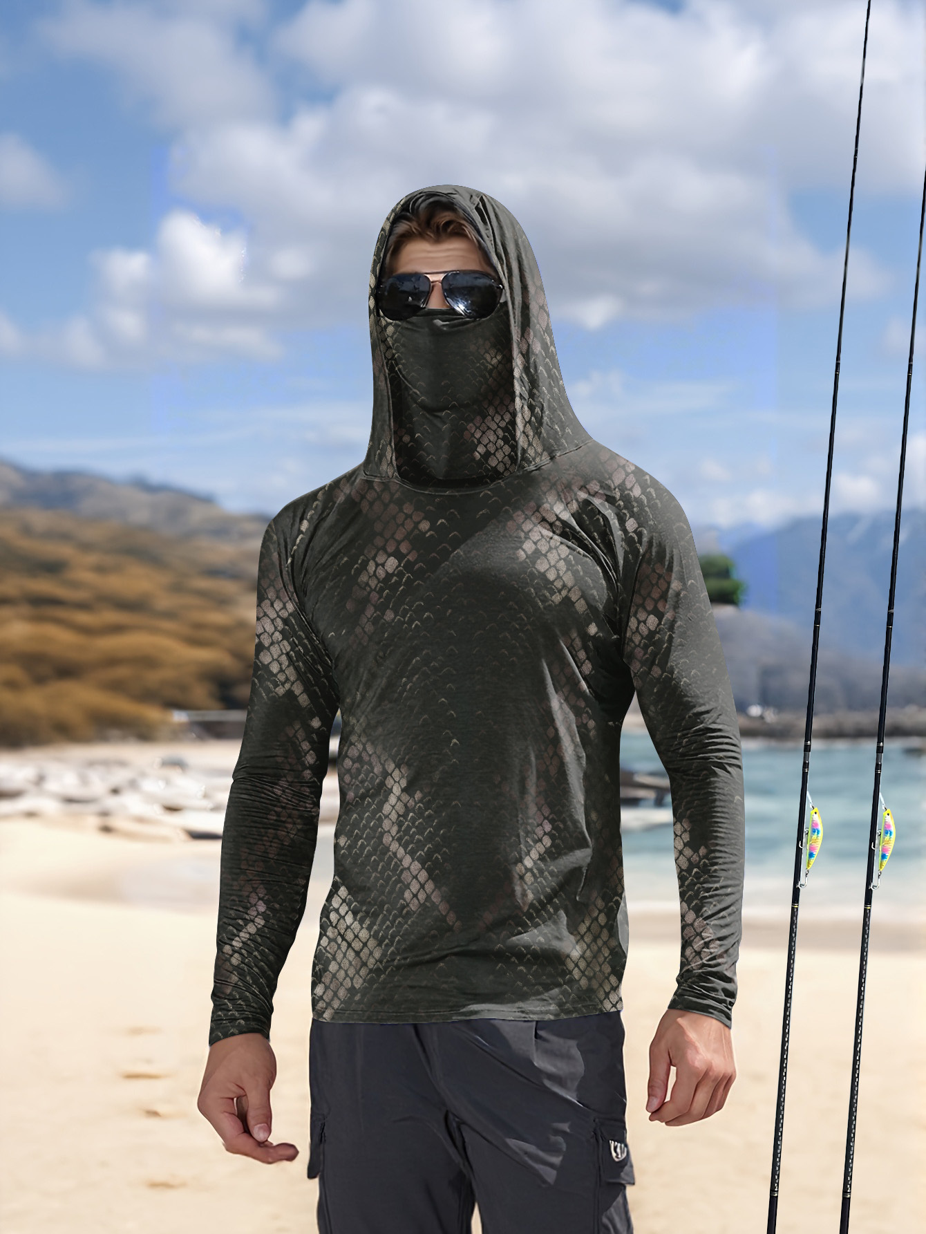 Men's Fishing Hooded Long-Slee - Fishing Hoodie review and price